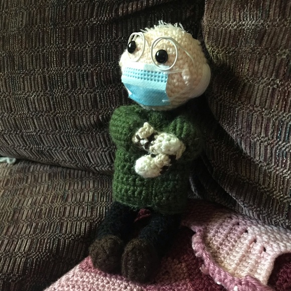 None Other - Hand Crochet Berni Sanders doll. Handmade.